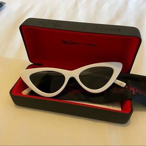 Adam Selman x Le specs - white cat eye sunglasses